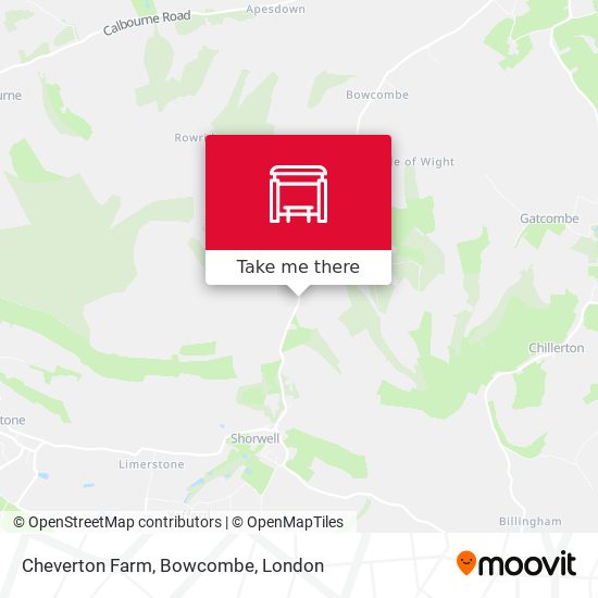 Cheverton Farm, Bowcombe map