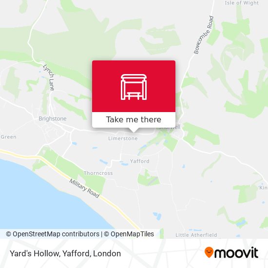 Yard's Hollow, Yafford map