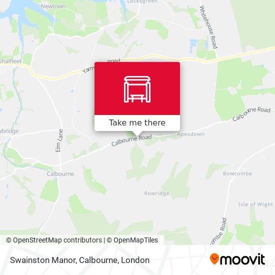 Swainston Manor, Calbourne map