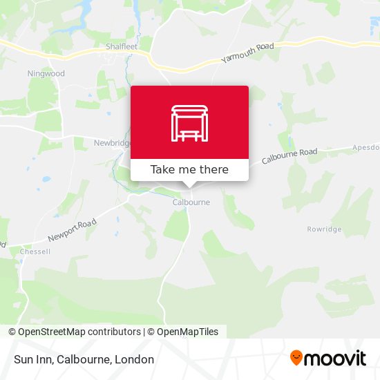Sun Inn, Calbourne map