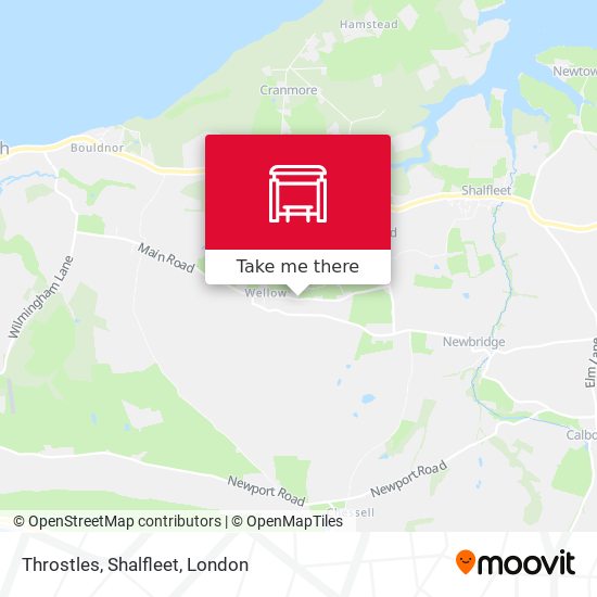 Throstles, Shalfleet map