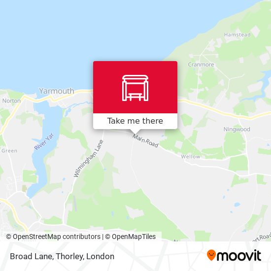 Broad Lane, Thorley map
