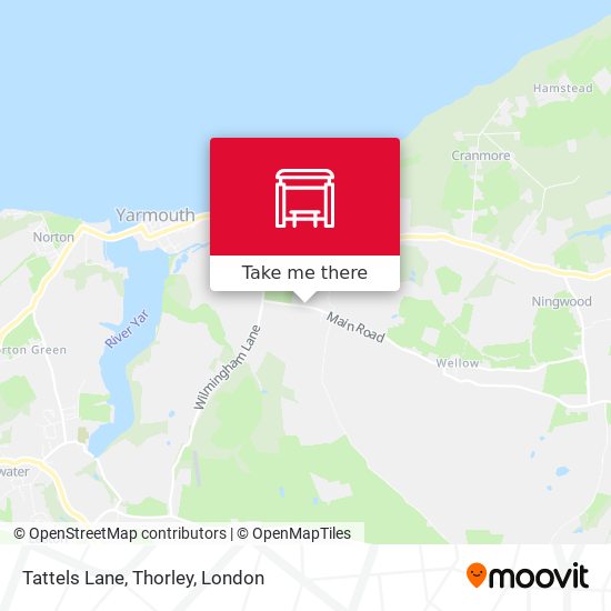 Tattels Lane, Thorley map