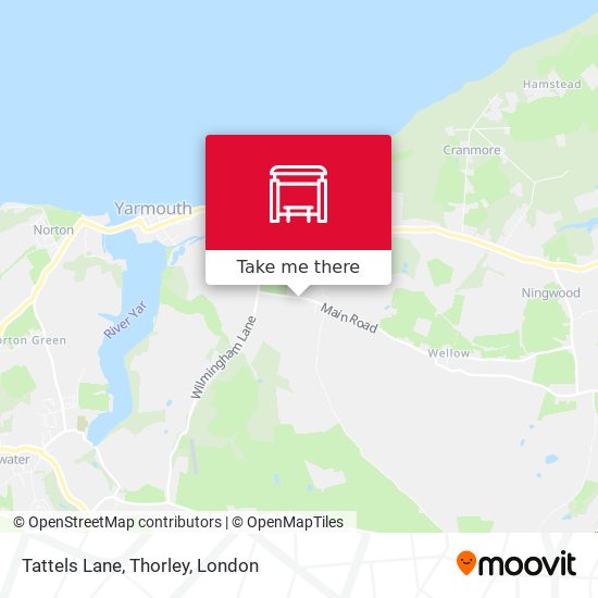 Tattels Lane, Thorley map