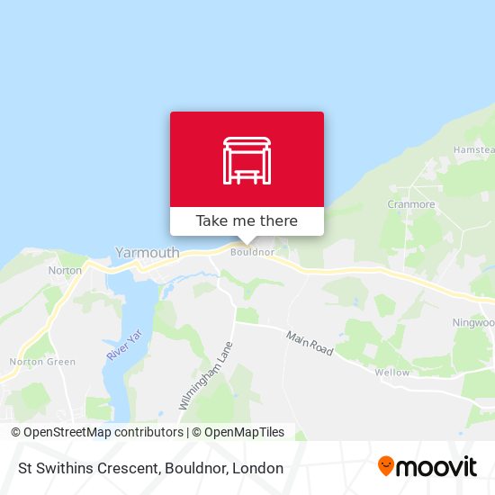 St Swithins Crescent, Bouldnor map