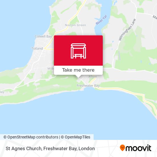 St Agnes Church, Freshwater Bay map