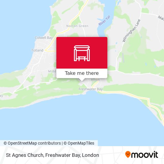 St Agnes Church, Freshwater Bay map