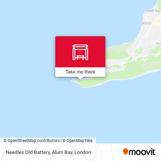 Needles Old Battery, Alum Bay map