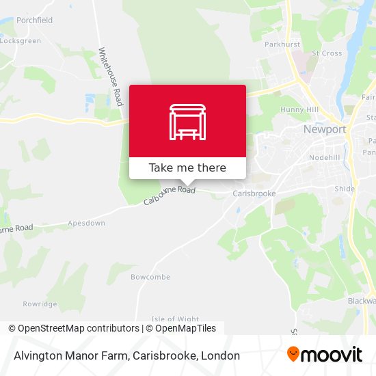 Alvington Manor Farm, Carisbrooke map