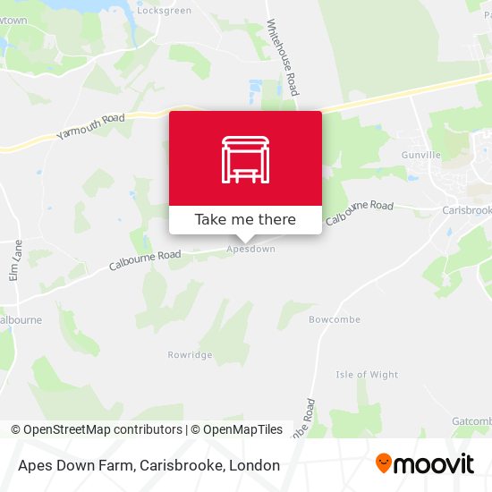 Apes Down Farm, Carisbrooke map