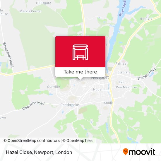 Hazel Close, Newport map
