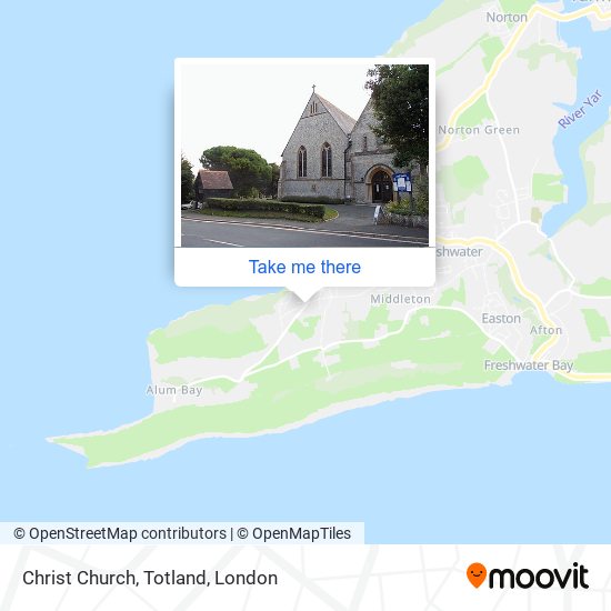 Christ Church, Totland map