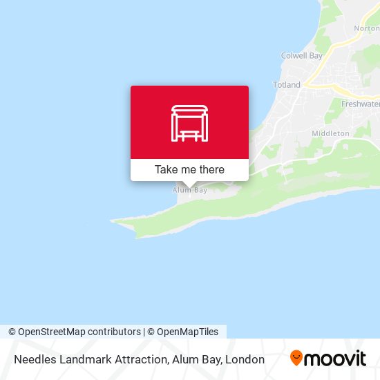 Needles Landmark Attraction, Alum Bay map