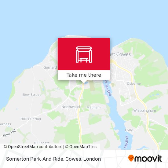 Somerton Park-And-Ride, Cowes map