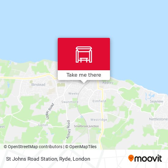 St Johns Road Station, Ryde map