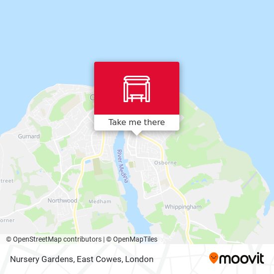 Nursery Gardens, East Cowes map