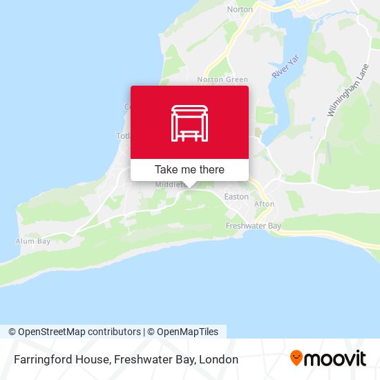 Farringford House, Freshwater Bay map