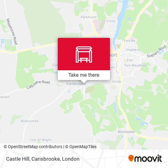 Castle Hill, Carisbrooke map