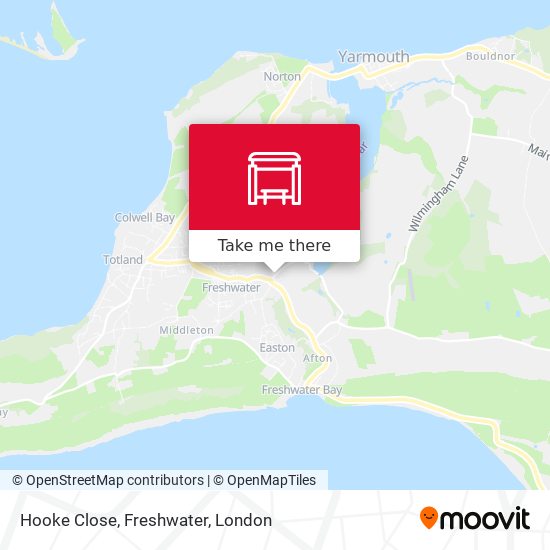 Hooke Close, Freshwater map