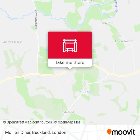 Mollie's Diner, Buckland map