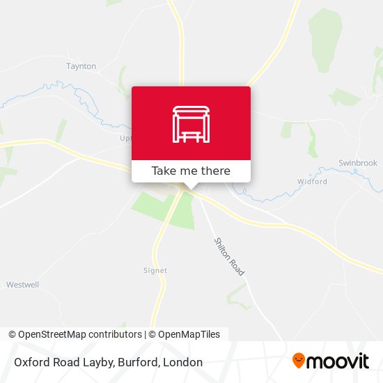 Oxford Road Layby, Burford map