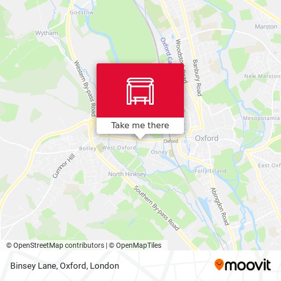 Binsey Lane, Oxford map