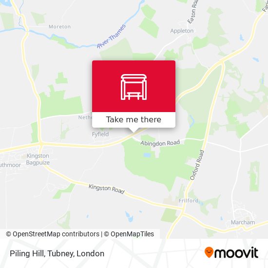 Piling Hill, Tubney map