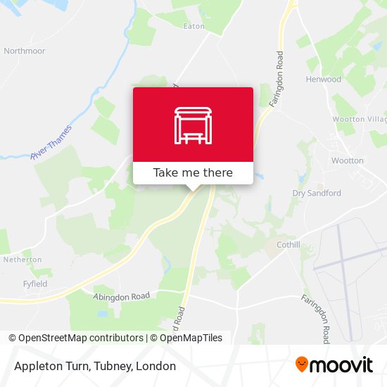 Appleton Turn, Tubney map