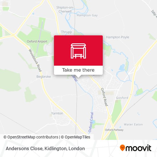 Andersons Close, Kidlington map