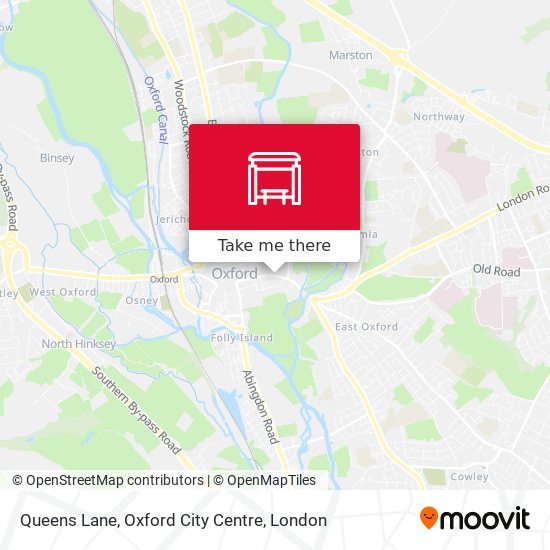 Queens Lane, Oxford City Centre map
