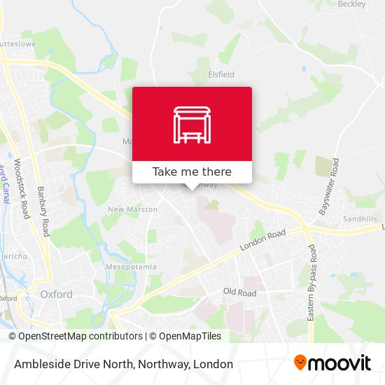 Ambleside Drive North, Northway map