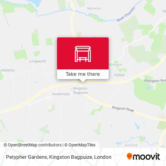 Petypher Gardens, Kingston Bagpuize map