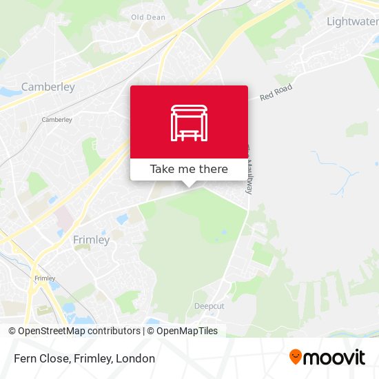 Fern Close, Frimley map