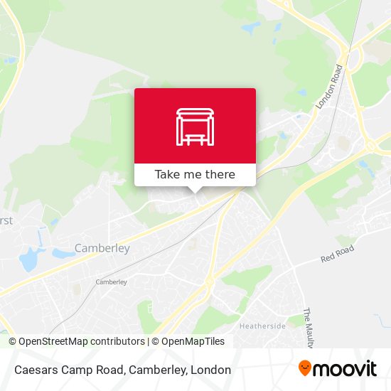 Caesars Camp Road, Camberley map