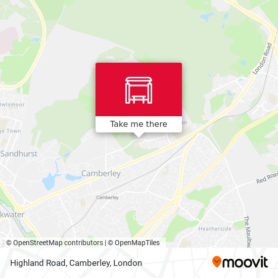 Highland Road, Camberley map