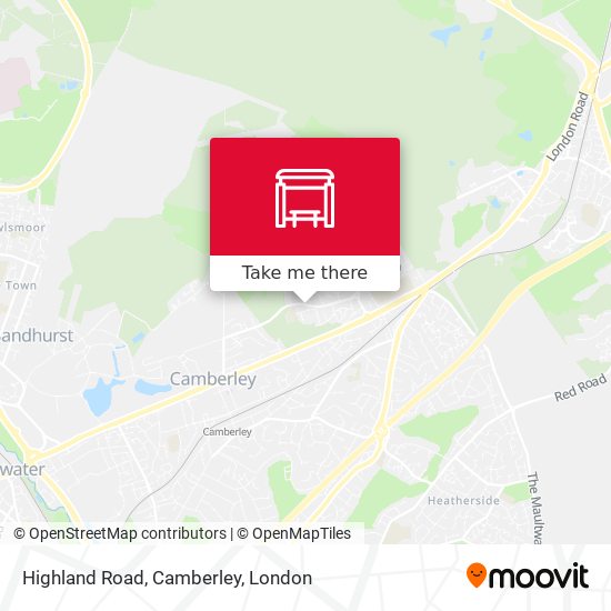 Highland Road, Camberley map
