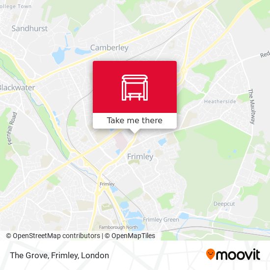 The Grove, Frimley map