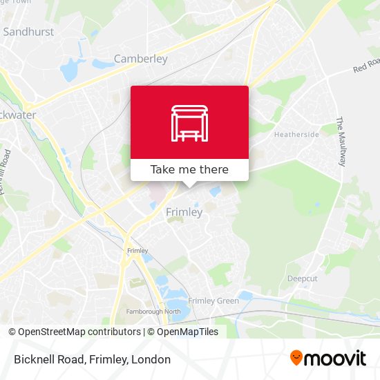 Bicknell Road, Frimley map