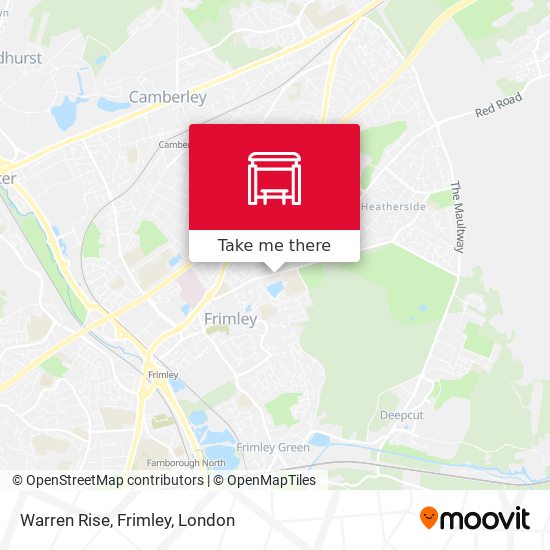Warren Rise, Frimley map