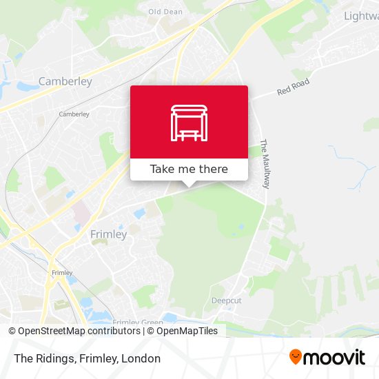 The Ridings, Frimley map
