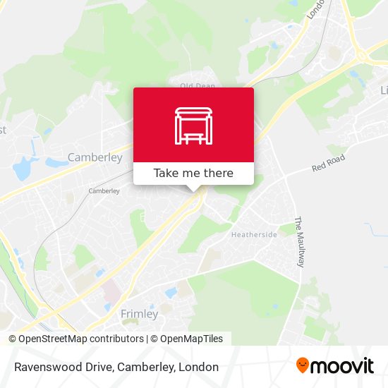 Ravenswood Drive, Camberley map