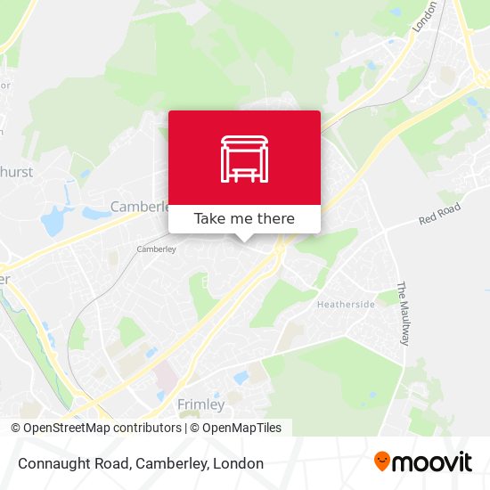 Connaught Road, Camberley map