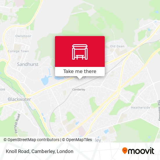 Knoll Road, Camberley map