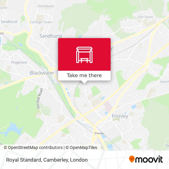 Royal Standard, Camberley map