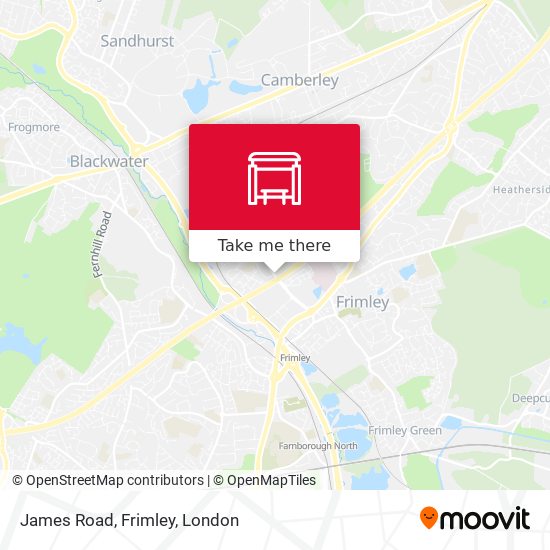 James Road, Frimley map