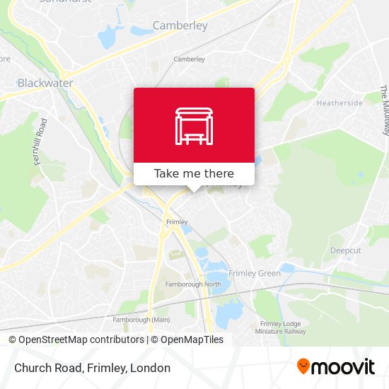 Church Road, Frimley map