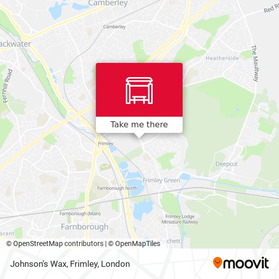 Johnson's Wax, Frimley map