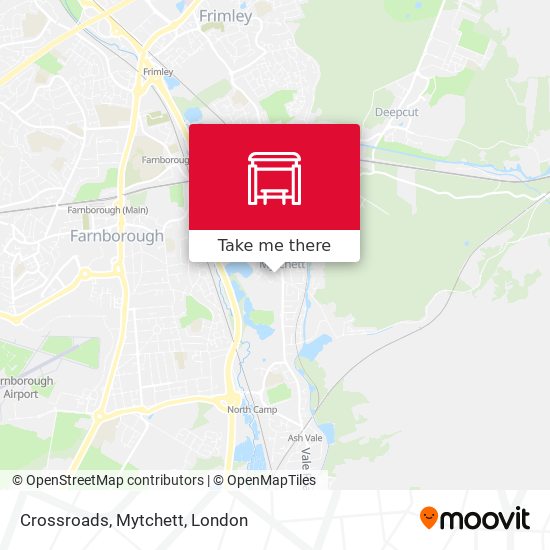 Crossroads, Mytchett map