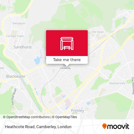 Heathcote Road, Camberley map