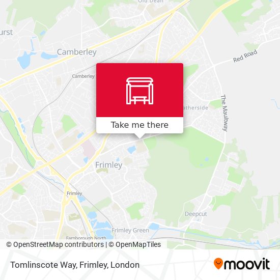 Tomlinscote Way, Frimley map